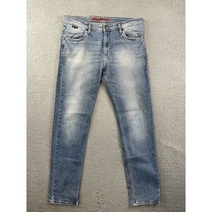 Vintage Levis Red Loop Jeans Mens 33x31 Faded Blue Straight Leg Denim